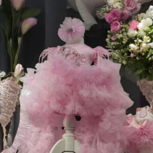 Rochie Clarisa Baby Pink de botez